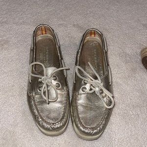 Sperry for J Crew boat shoes gold size 6.5